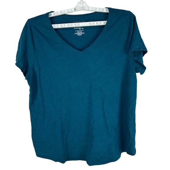 Sonoma Goods For Life Teal The Everyday Tee Womens V Neck Short Sleeve XL - Picture 1 of 3